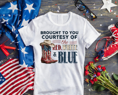 We'll Put A Boot In Your Ass It's The American Way T-shirt, 4th Of July Shirt, 250th America Anniversary Shirt, White & Blue Shirt