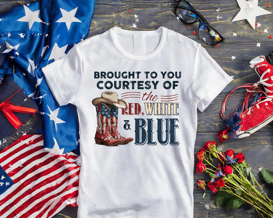 We'll Put A Boot In Your Ass It's The American Way T-shirt, 4th Of July Shirt, 250th America Anniversary Shirt, White & Blue Shirt