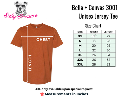 Unisex Tee Size Chart