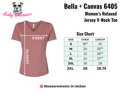 Womens V-Neck Size Chart