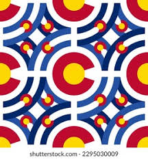 Geometric Colorado Flag Dog Collar