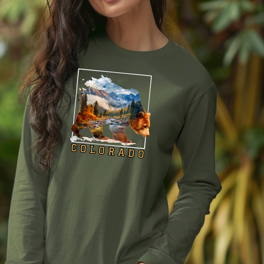 Colorado Mountain Bear Long-sleeve t-shirt