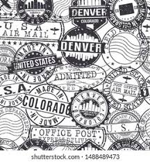 B & W Denver Stamp Dog Collar