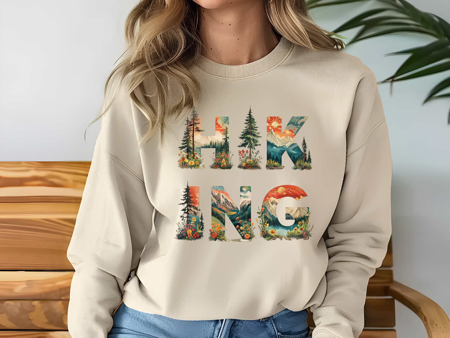 Hiking Comfort Colors Crewneck Sweatshirt