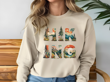 Hiking Comfort Colors Crewneck Sweatshirt