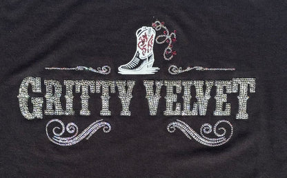 Gritty Velvet Black Rhinestone Tee – Gritty Velvet Band Shirt