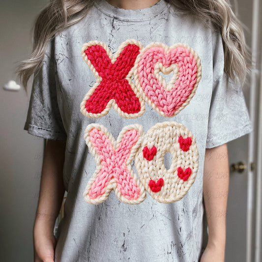 Valentines Day "Knitted XOXO" Design