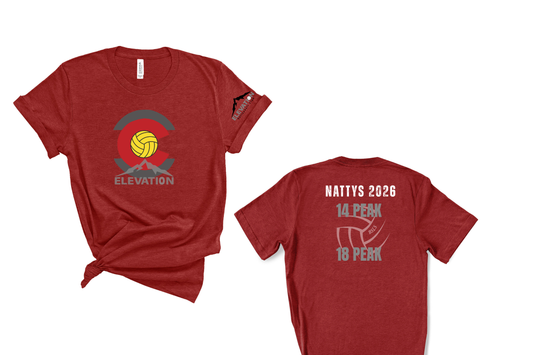 Elevation Volleyball 14&18 Nationals - Soft Style Bella+Canvas Heather Red T-Shirt