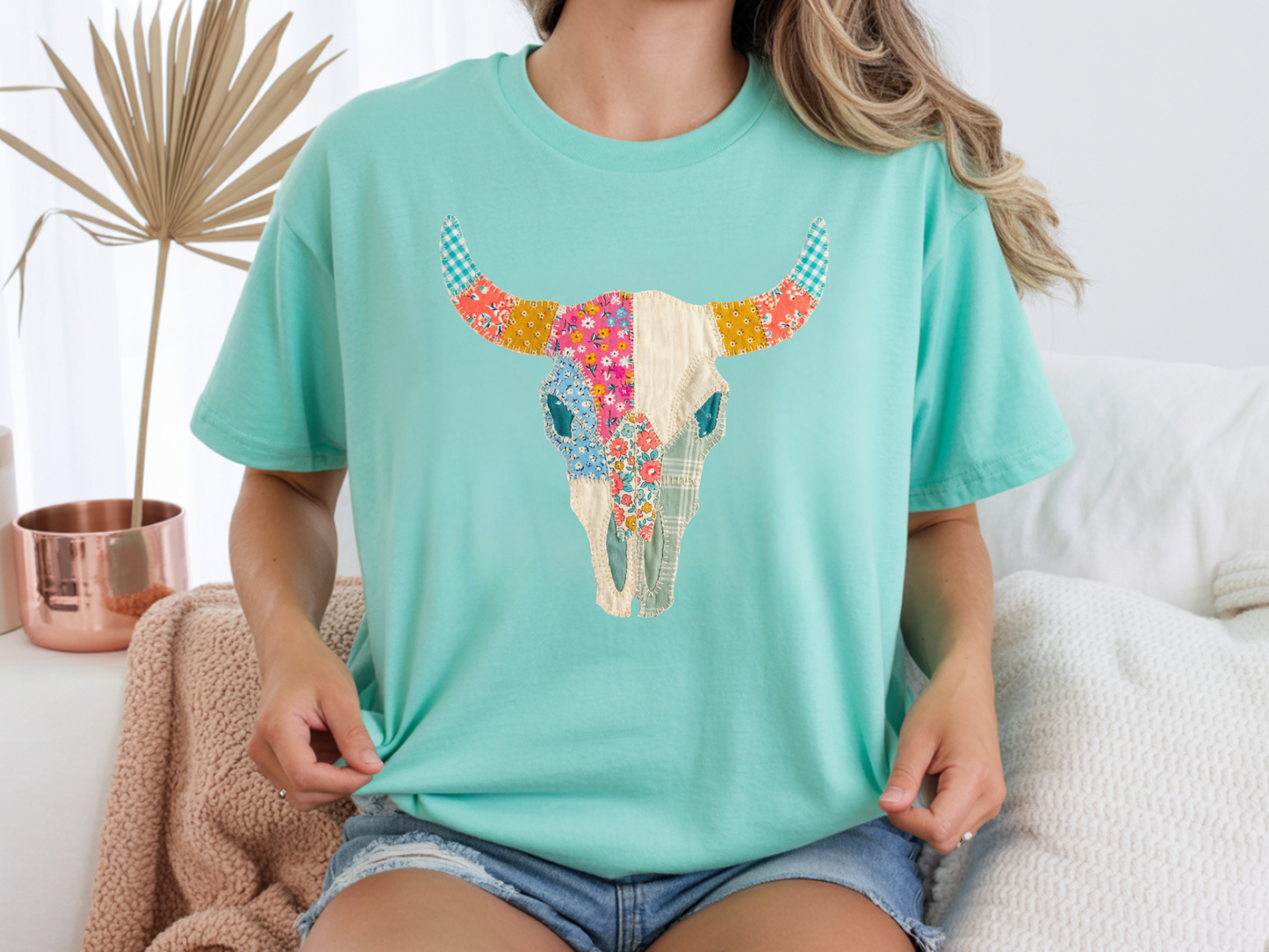 Western Patchwork Comfort Colors T-Shirt