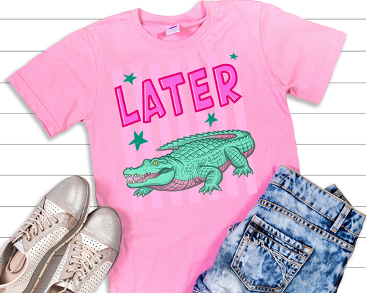 Later Alligator | After While Crocodile | Crocodile Front and Back T-Shirt Design| Preppy Gator Gift